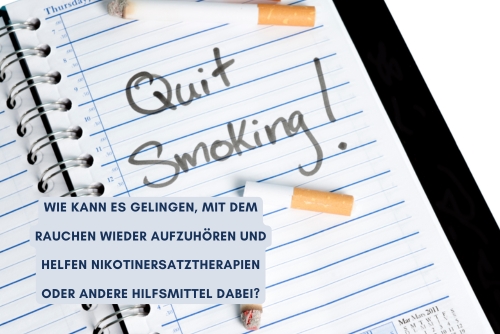 Das bild zeigt einen Kalender auf dem Quit Smoking steht