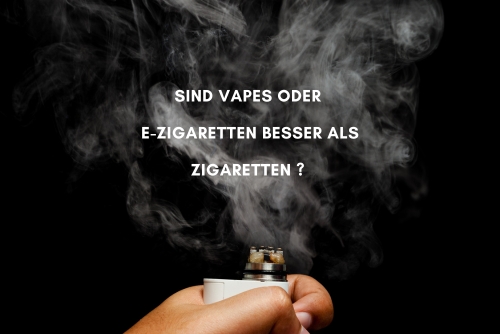 Das Bild zeigt eine Hand mit einer E-Zigarette